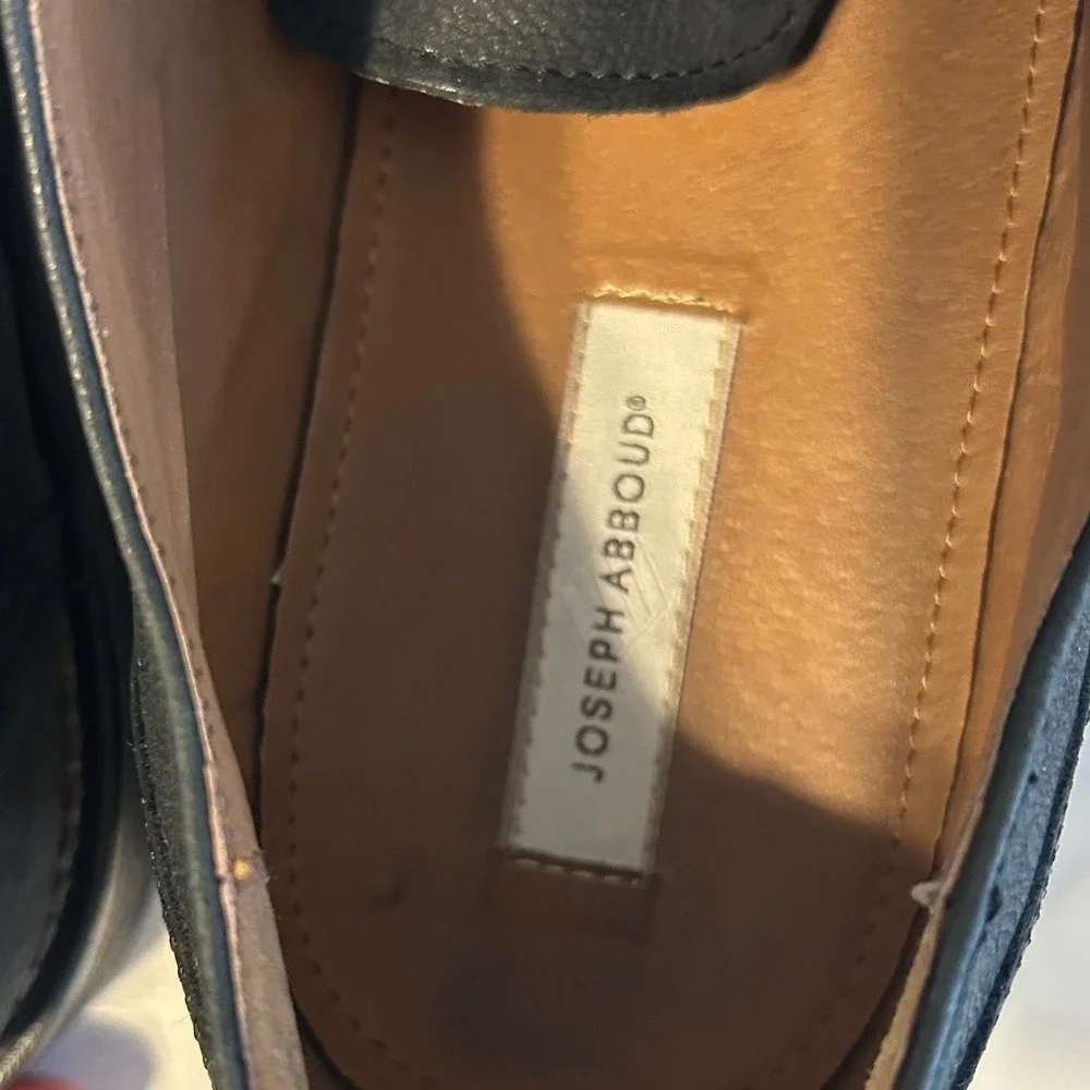 Joseph Abboud Black Leather Oxford Cap-Toe Mens Dress Shoe Size‎ 10